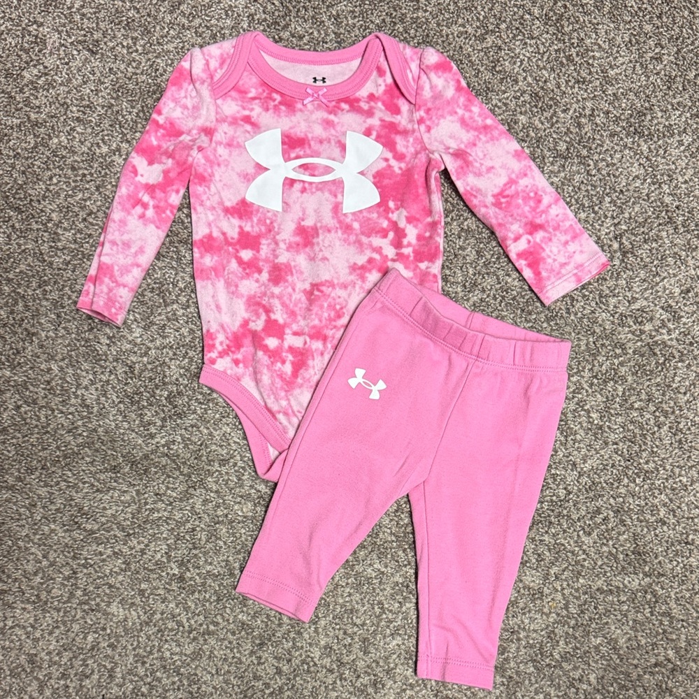 Under Armour Pink Baby Outfit 6 Months Girls